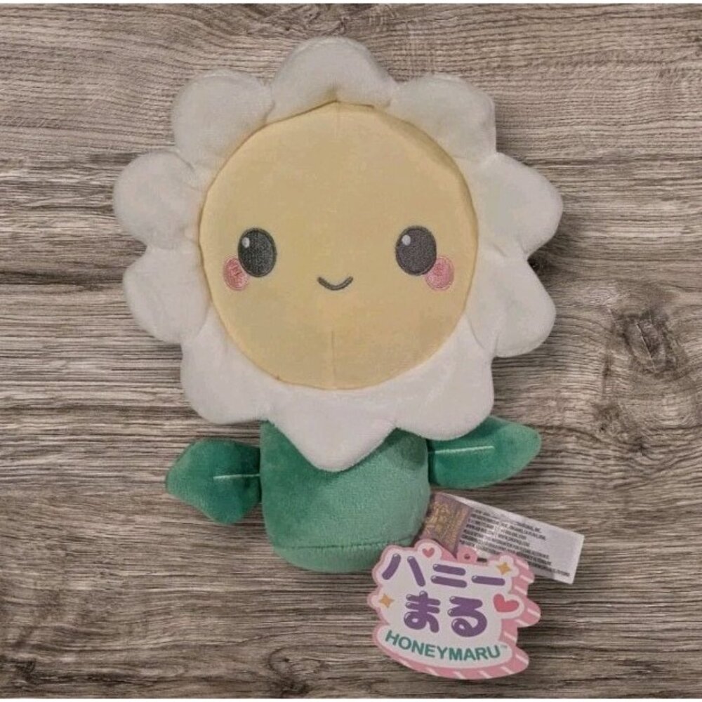 Honeymaru Plush Flower Daisy Bin Kawaii Anthropomorphic Cutesy Stuffed Toy 10"